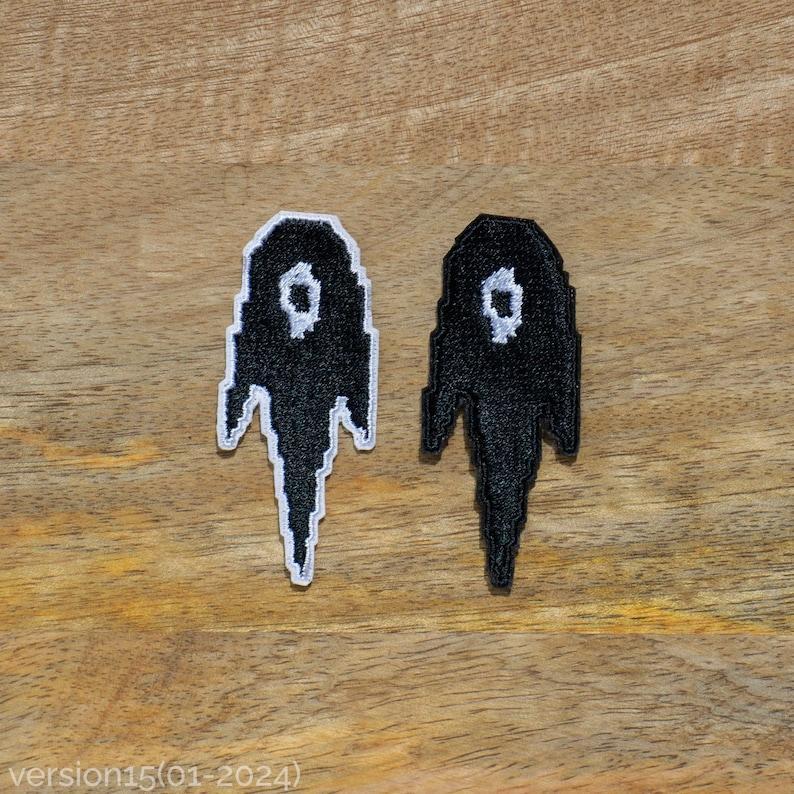 Omori Something iron on patch - Ghost Embroidery Patch - Thermostick Patch - image 1