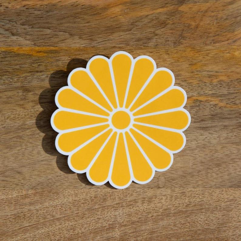Japan Chrysanthemum Crest Sun Sticker - image 1