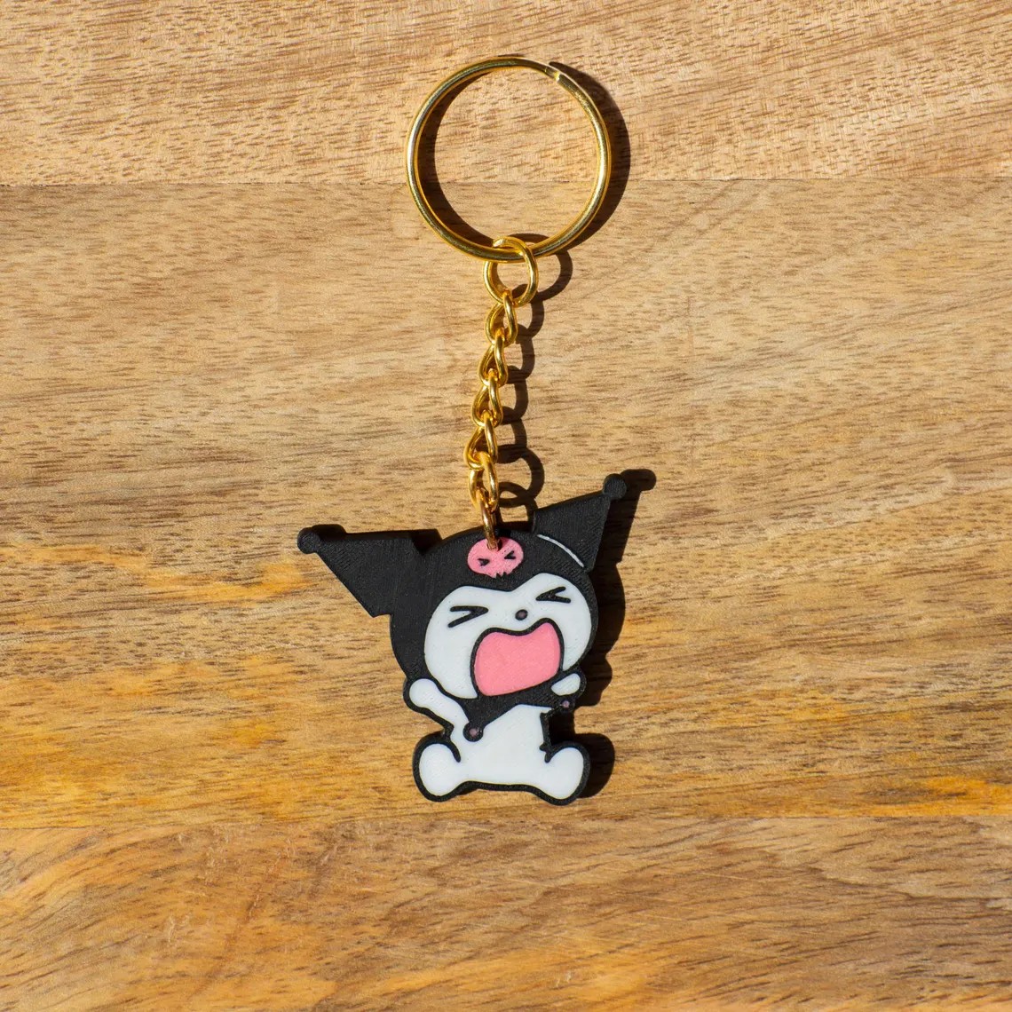 Kuromi Hello Kitty Keychain 3D Printed