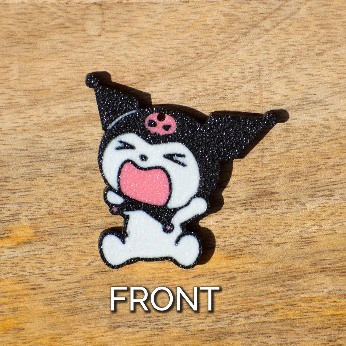 Kuromi Hello Kitty Keychain 3D Printed — alternate view