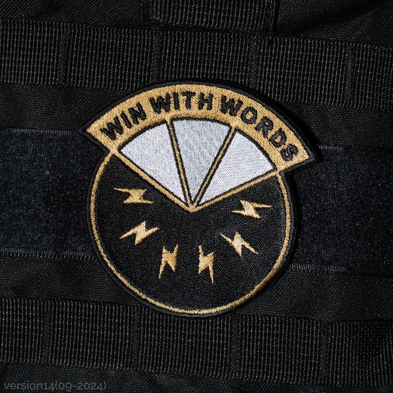 17th PsyOp Battalion Win With Words PsyOps Embroidered Patch — alternate view